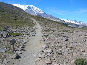 Beginning of a mountain trail